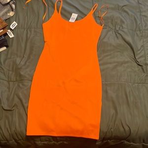Highlighter orange dress